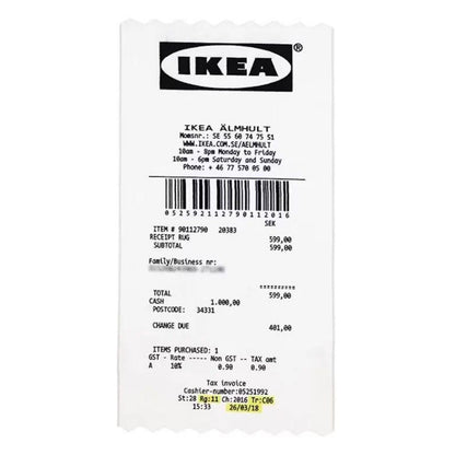 Off white x IKEA Virgil Abloh Recieipt Rug carpet 2019