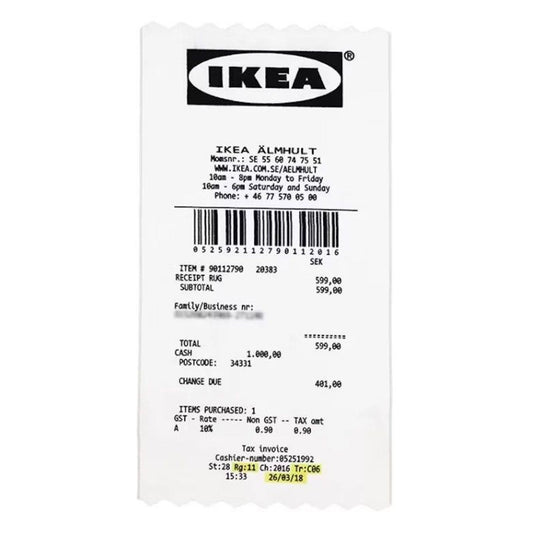 Off white x IKEA Virgil Abloh Recieipt Rug carpet 2019