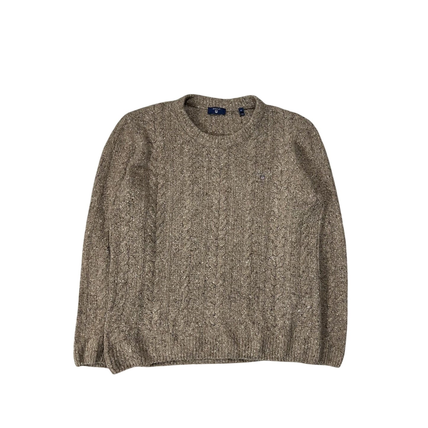 Gant Vintage Cable Knit Sweater brown
