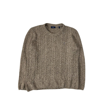 Gant Vintage Cable Knit Sweater brown