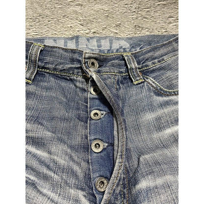 Evisu jeans EU ED vintage blue white daicock logo