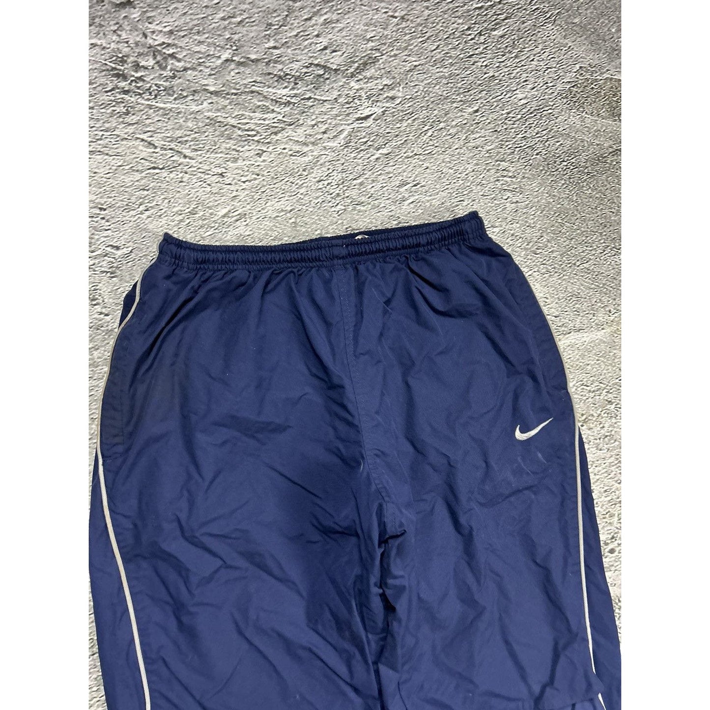 Nike vintage navy nylon track pants drill parachute y2k