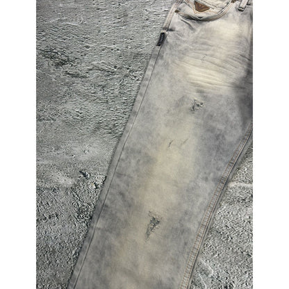 Armani jeans light grey stone washed vintage denim pants