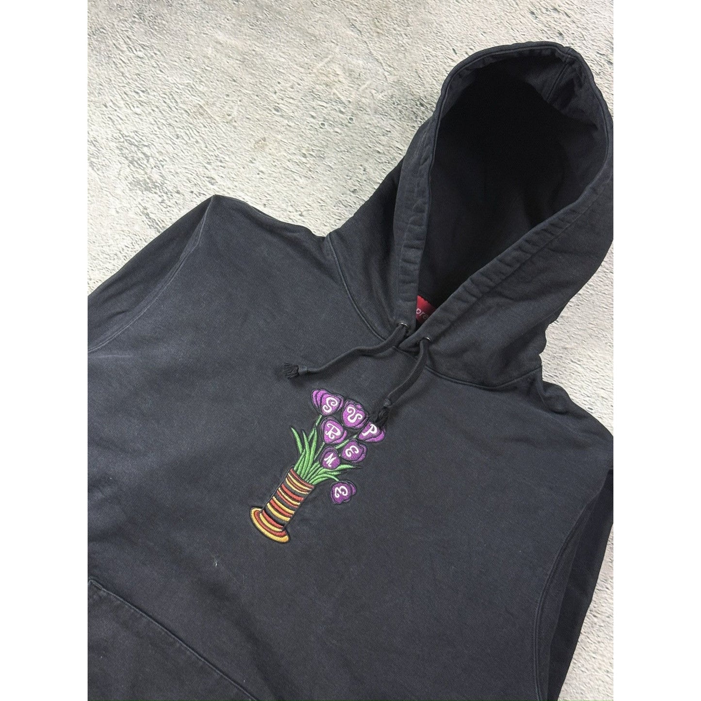 Supreme flower plant hoodie black FW18