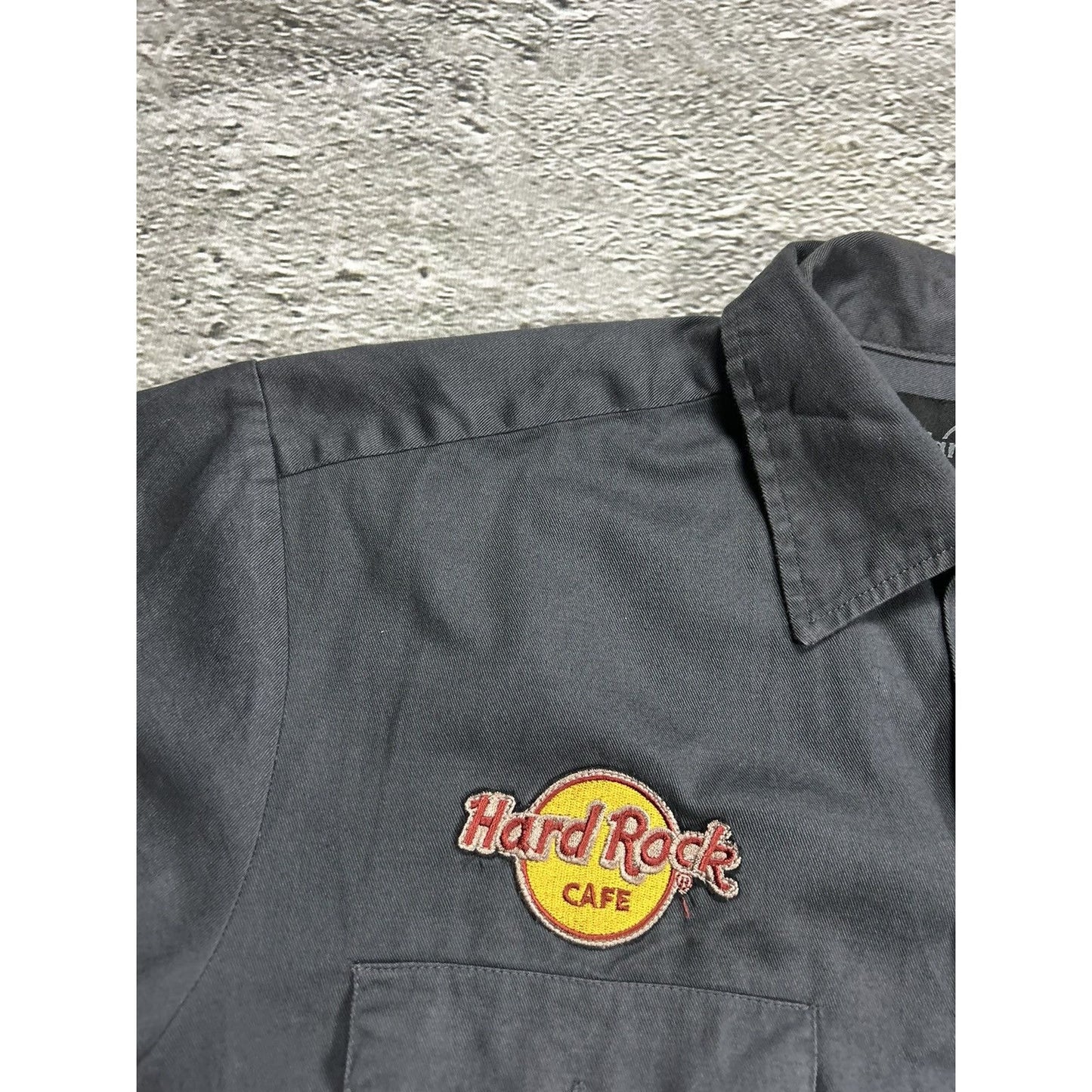 Hard Rock Cafe Barcelona vintage button up shirt patchwork