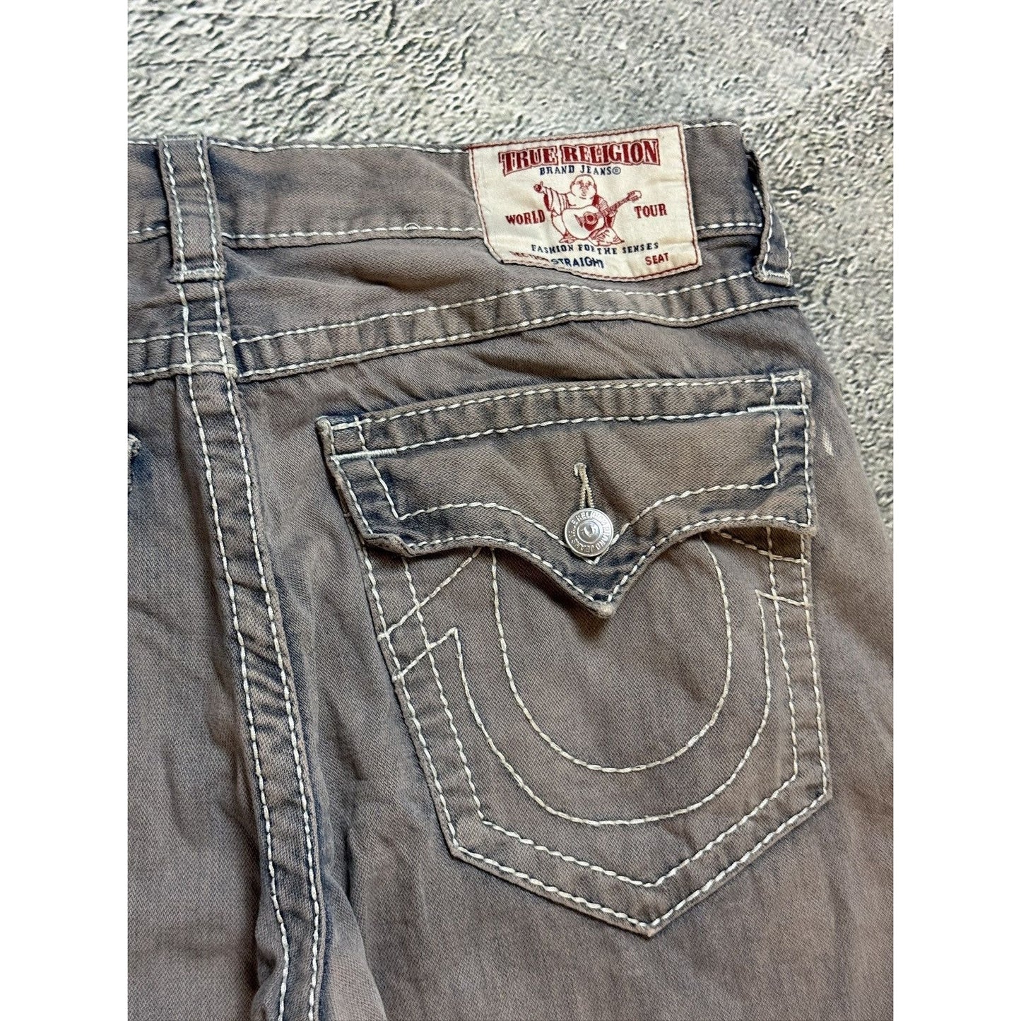 True Religion jeans vintage denim pants washed bleached