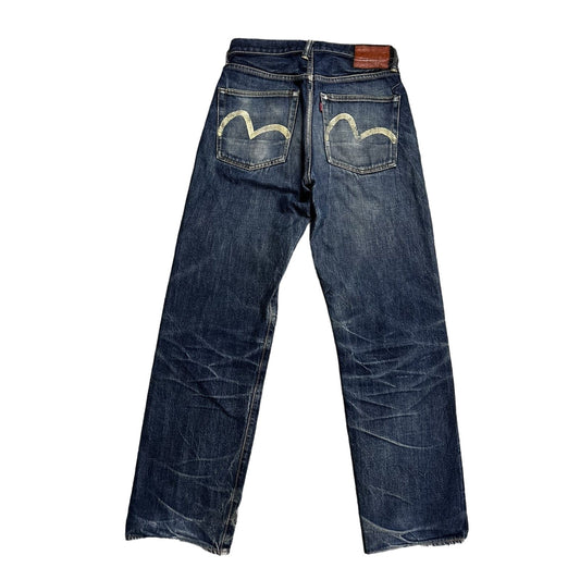 Evisu jeans vintage navy white seagulls selvedge