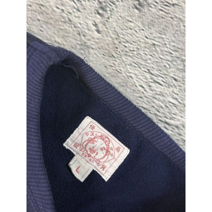 Evisu sweatshirt vintage navy big logo seagull white
