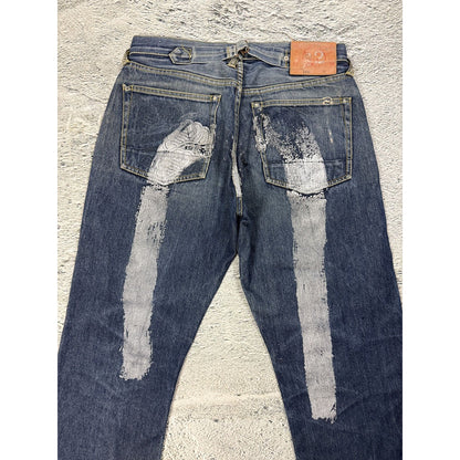 Evisu jeans silver daicock big logo selvedge denim