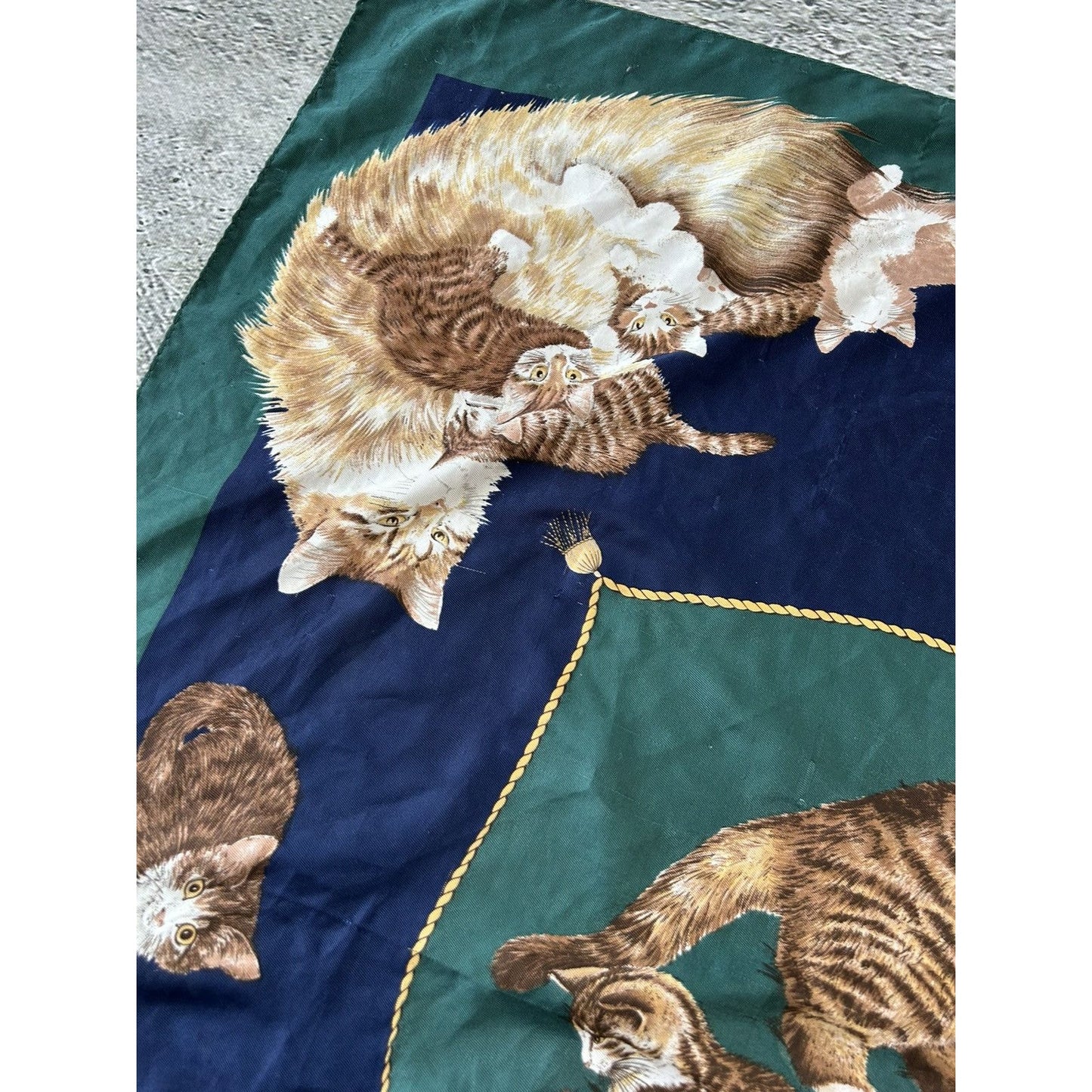 Vintage scarf cats fullprint shawl