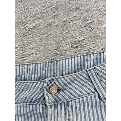 Galliano mini denim skirt striped blue