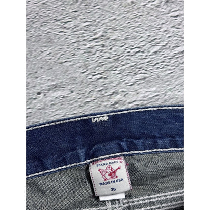 True Religion jeans vintage Jack denim pants thick stitching