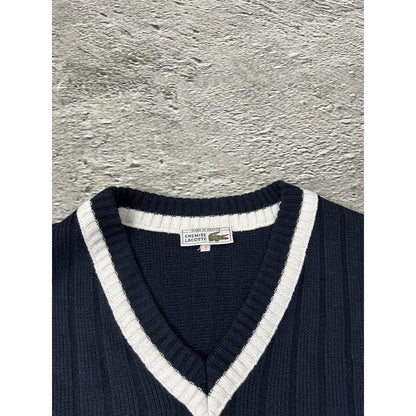 Lacoste vintage navy sweater vest small logo
