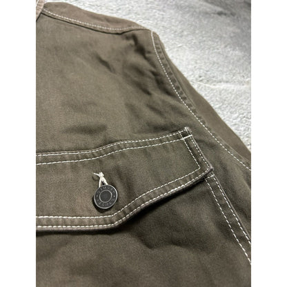 Stussy garage jacket contrast stitch workwear brown