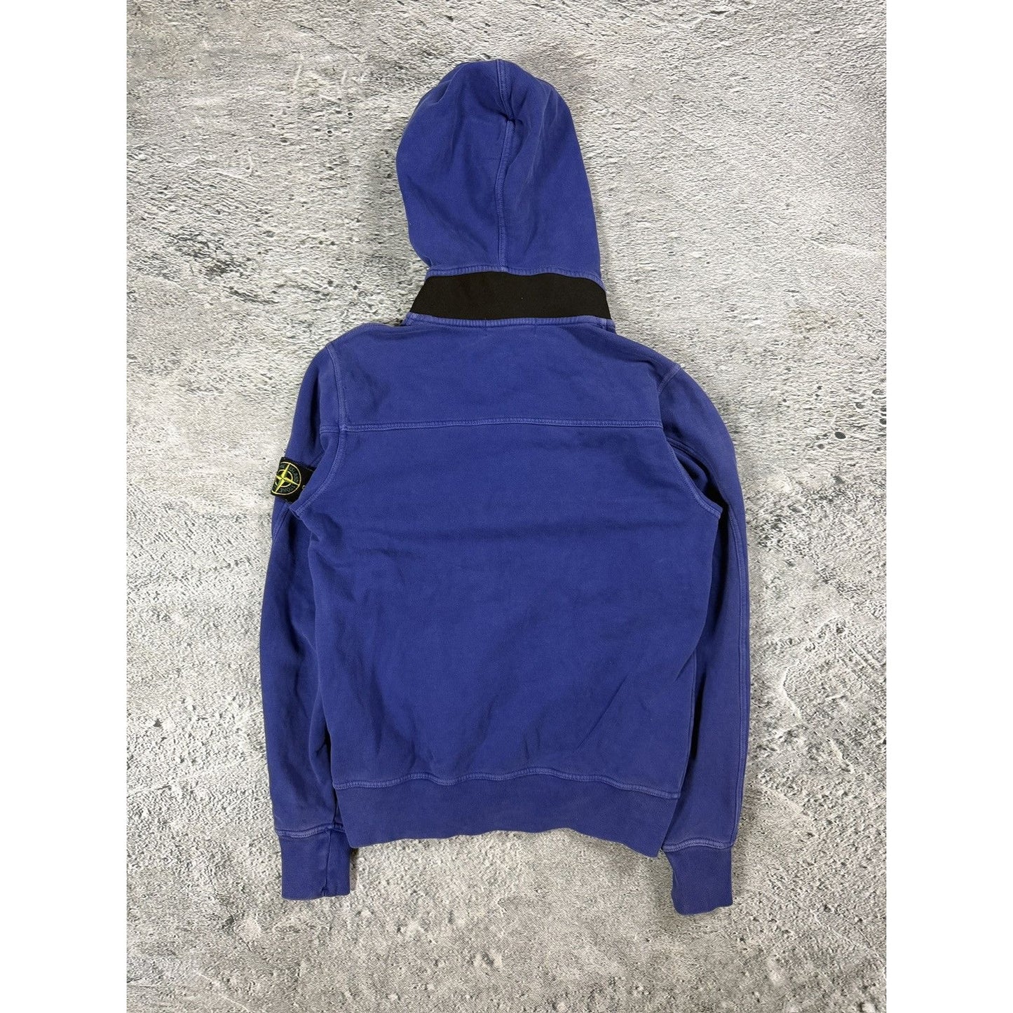 Stone island zip hoodie blue