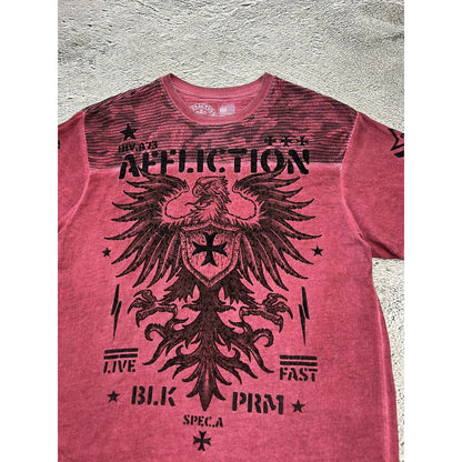 Affliction Vintage Y2K T-shirt red big logo eagle