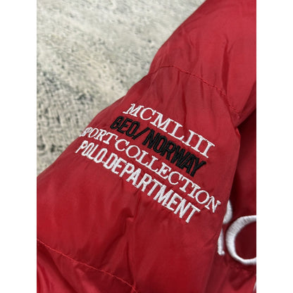 Royal Polo Geografical Norway bomber jacket puffer down red