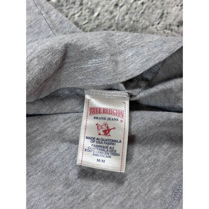 True Religion gray red rhinestones T-shirt logo