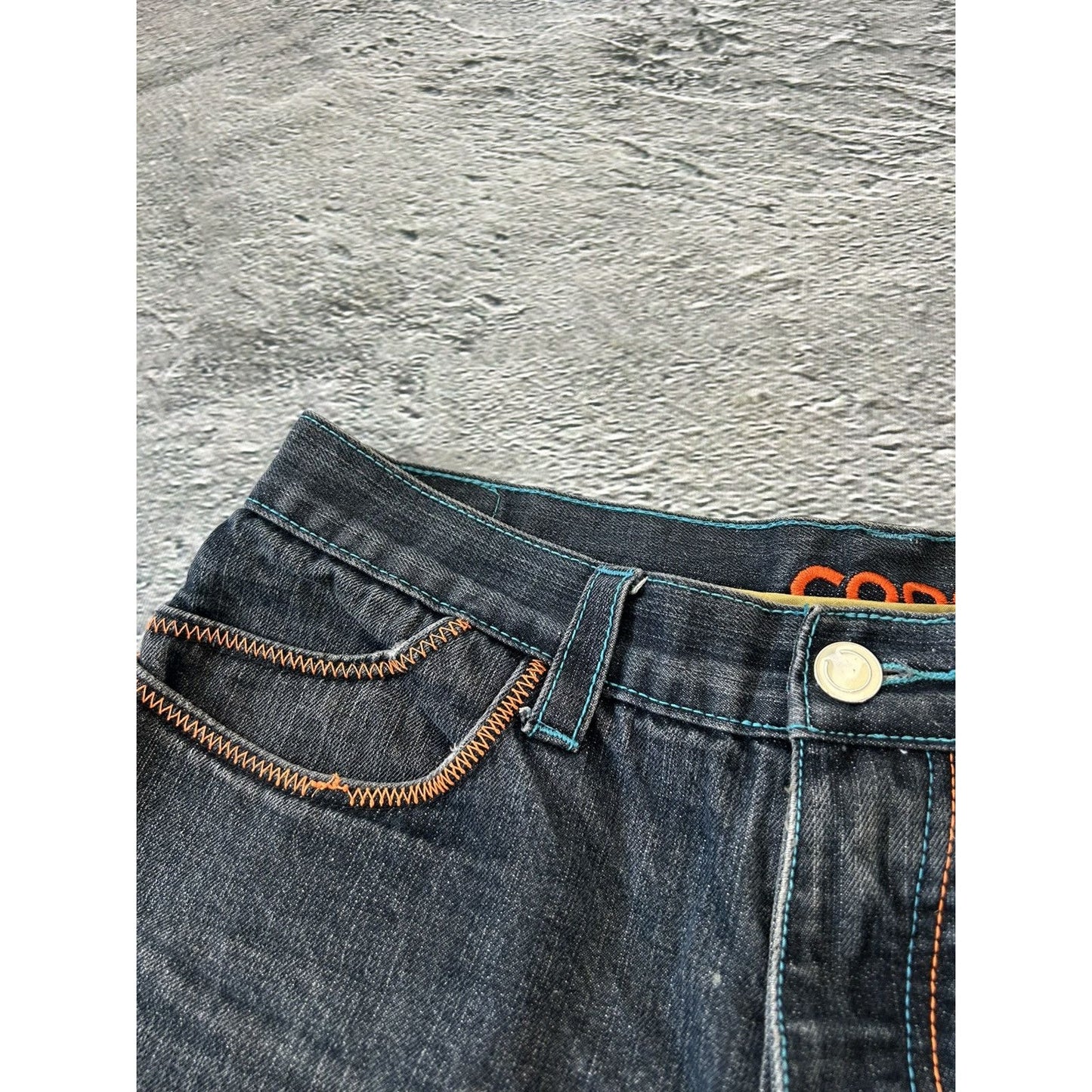 Coogi jorts denim shorts vintage embroidery Y2K