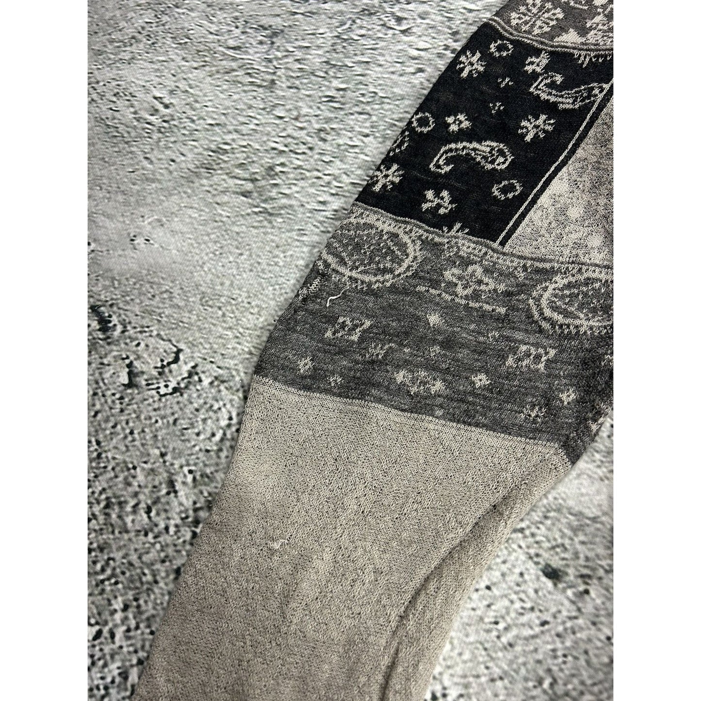 Diesel sweater linen paisley vintage avant garde abstract