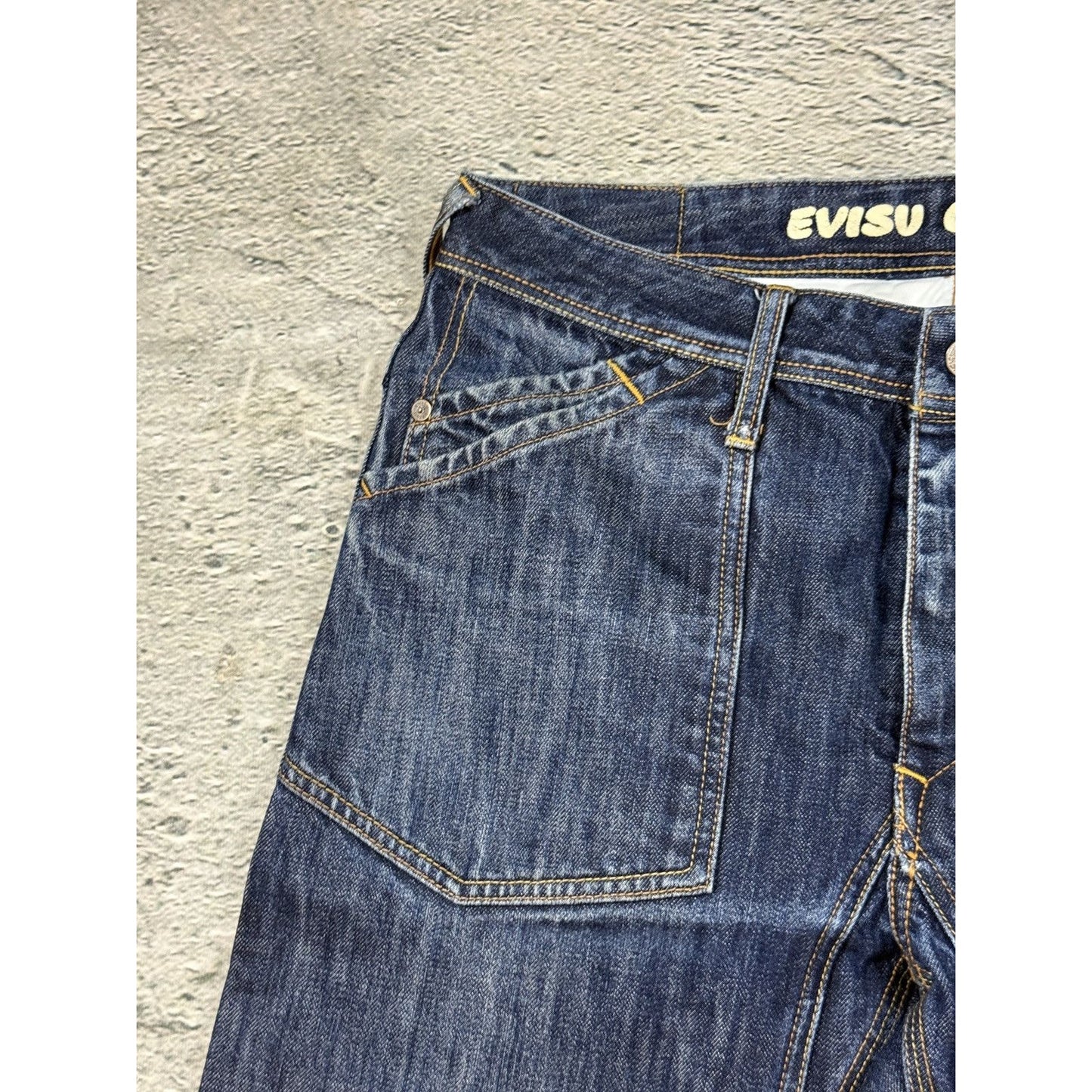 Evisu jeans vintage denim pants cargo blue Y2K
