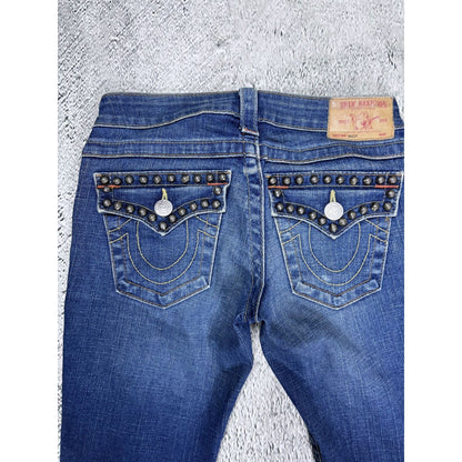True Religion jeans studded blue flared Billy