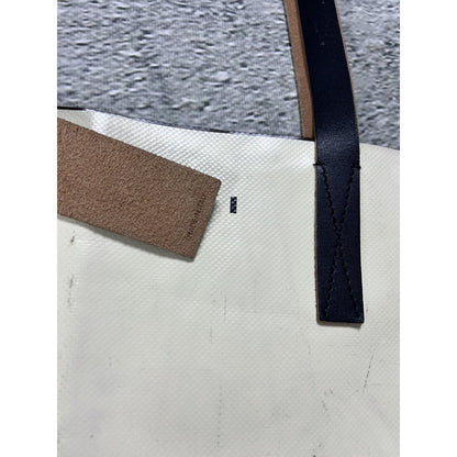 Marni bag with leather handles beige