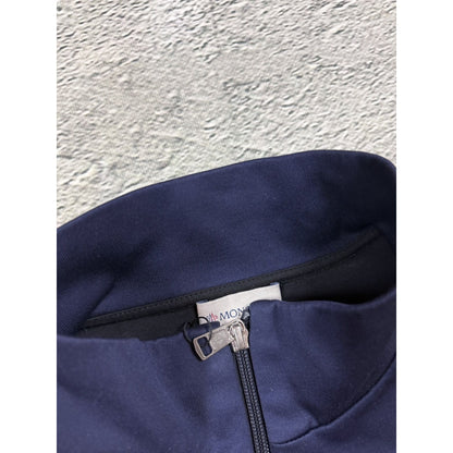 Moncler vintage track jacket zip navy side stripe