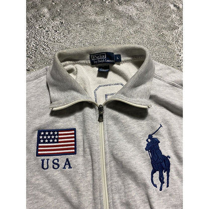 Chief Keef Polo Ralph Lauren zip sweatshirt grey USA