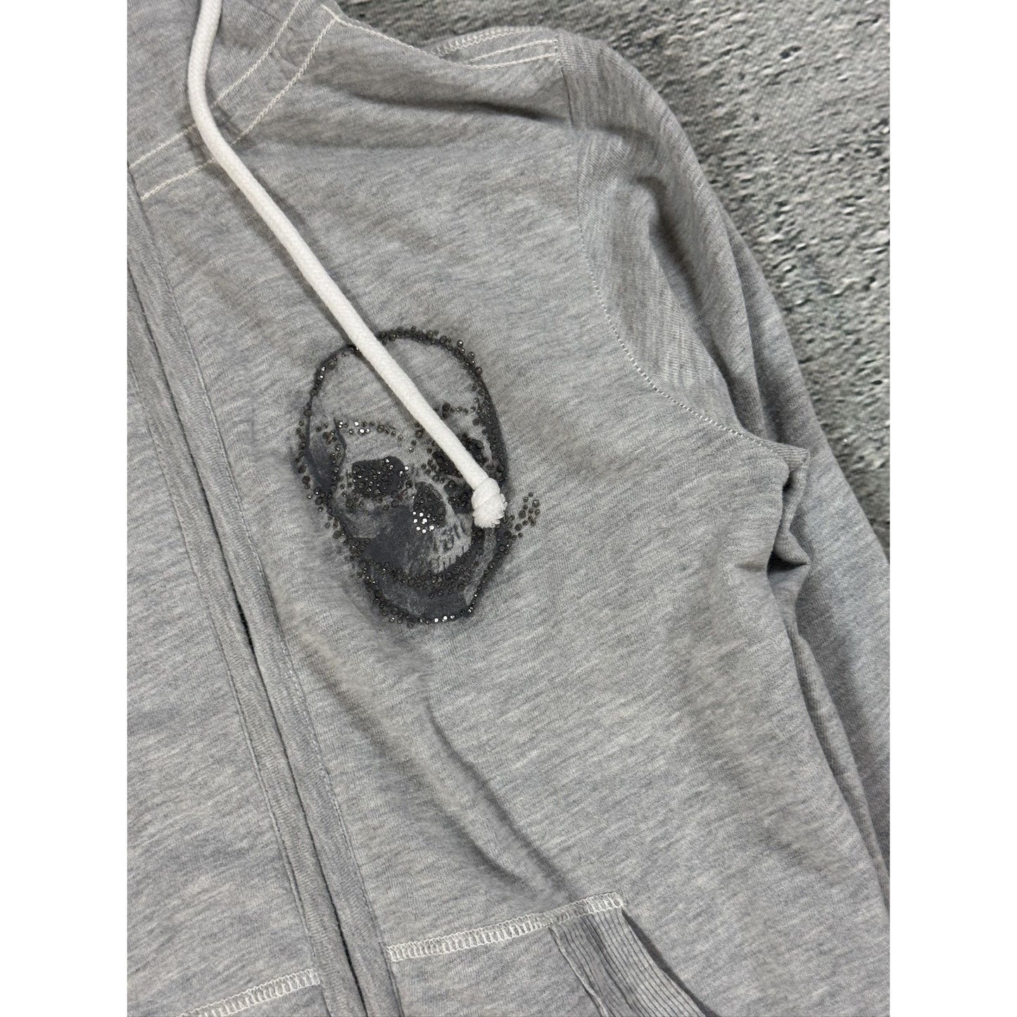 True Religion zip hoodie big logo vintage skulls Y2K