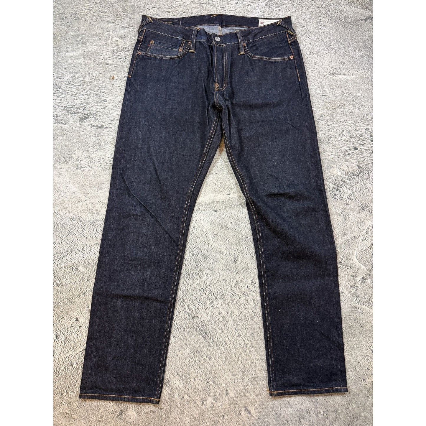 Evisu jeans daicock big logo Red selvedge raw denim Japan