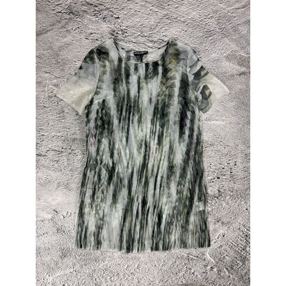Dolce & Gabbana Mesh top silk Printed dress