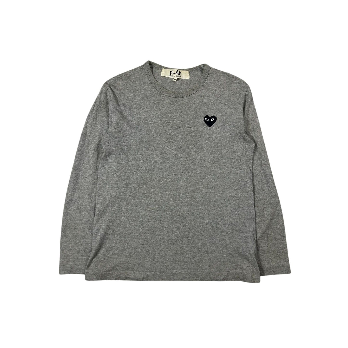 Comme Des Garcons longsleeve play heart gray black