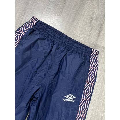 Umbro nylon track pants vintage navy red side stripe PSG