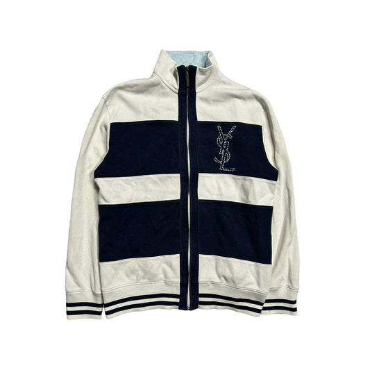90s Yves Saint Laurent vintage zip sweatshirt big YSL logo