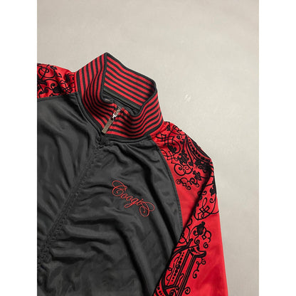 Coogi zip sweatshirt vintage red black Australia Y2K