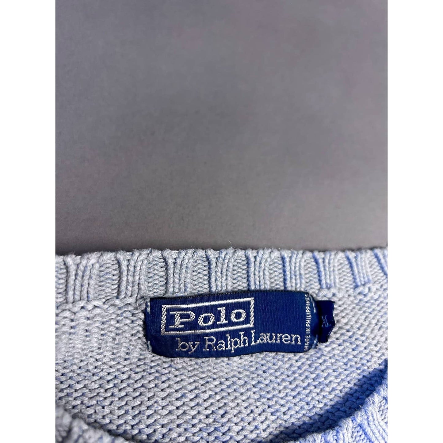 Polo Ralph Lauren baby blue sweater vintage knit