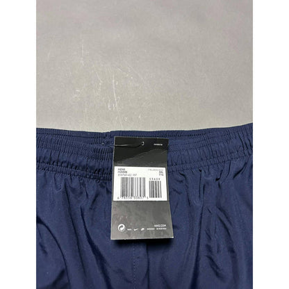 Nike navy nylon track pants small swoosh drill Y2K