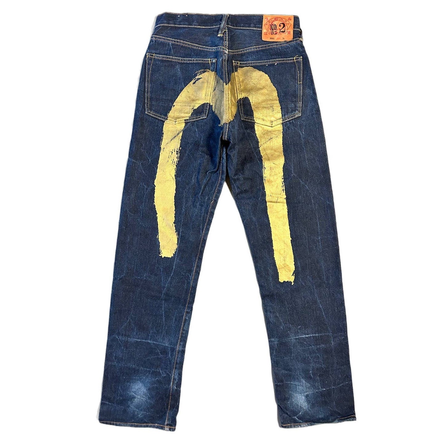 Evisu jeans daicock big logo gold selvedge denim Japan