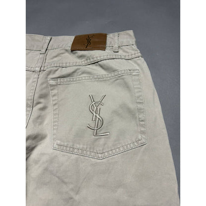 90s Yves Saint Laurent vintage beige YSL big chino pants