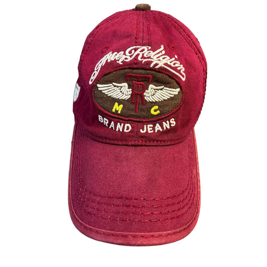 True Religion hat vintage red burgundy cap