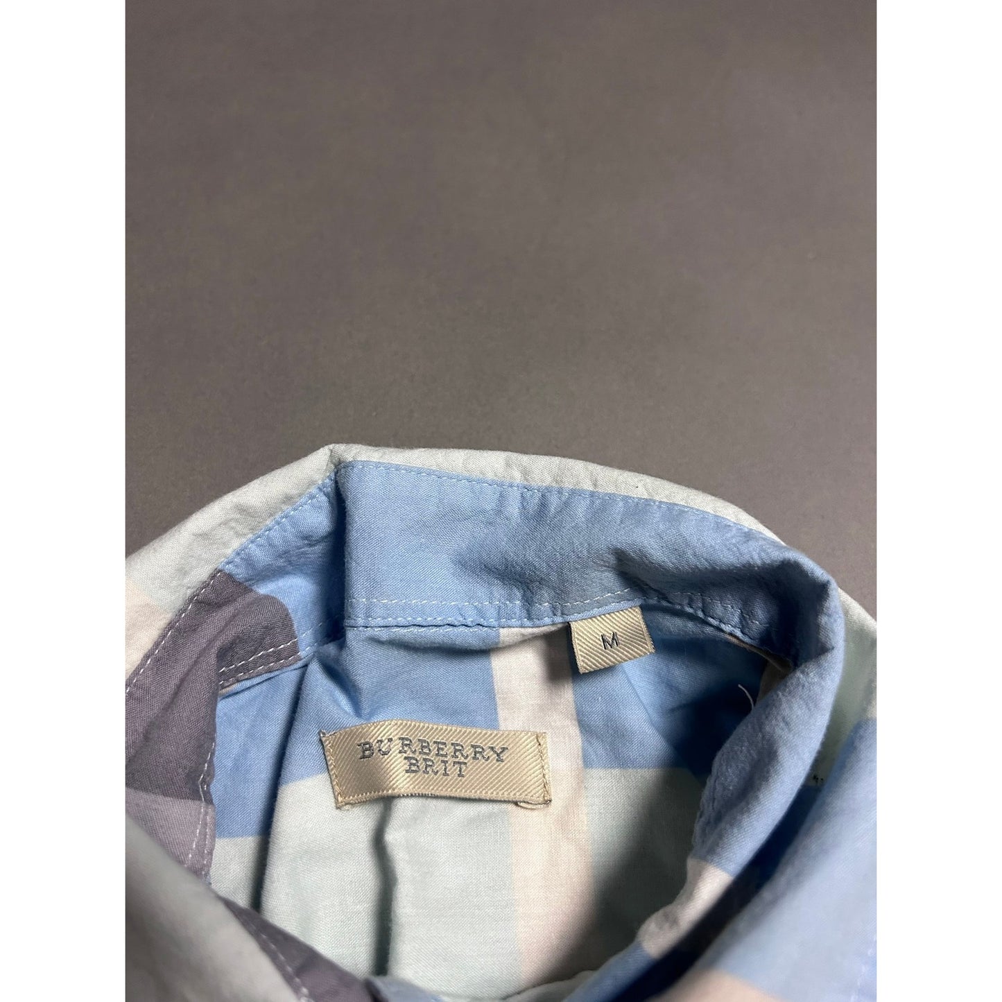 Burberry shirt blue nova check full print