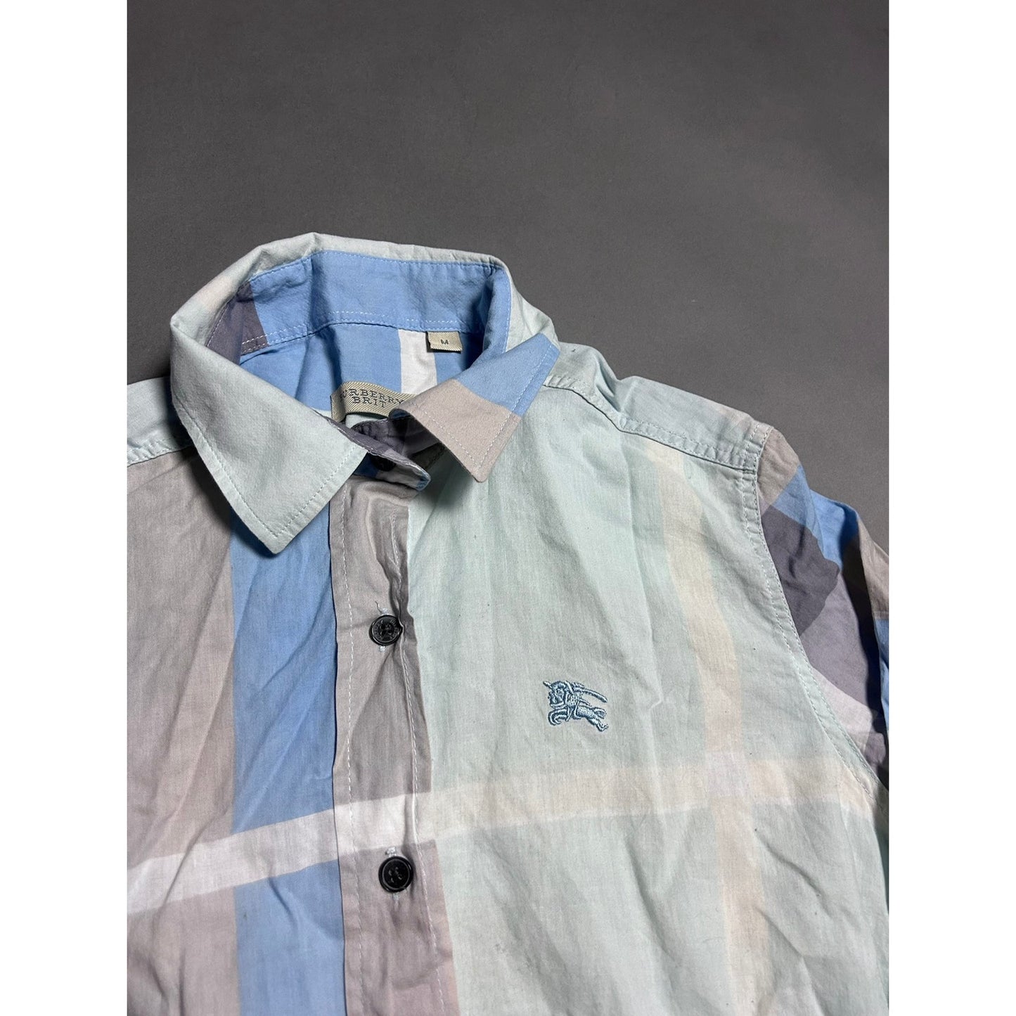 Burberry shirt blue nova check full print