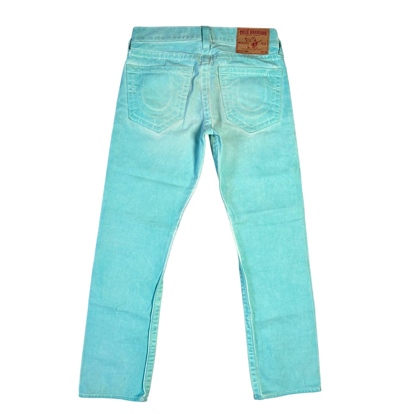 True Religion jeans blue turquoise vintage denim pants