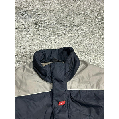 Nike vintage navy parka jacket Y2K hex logo 2000s