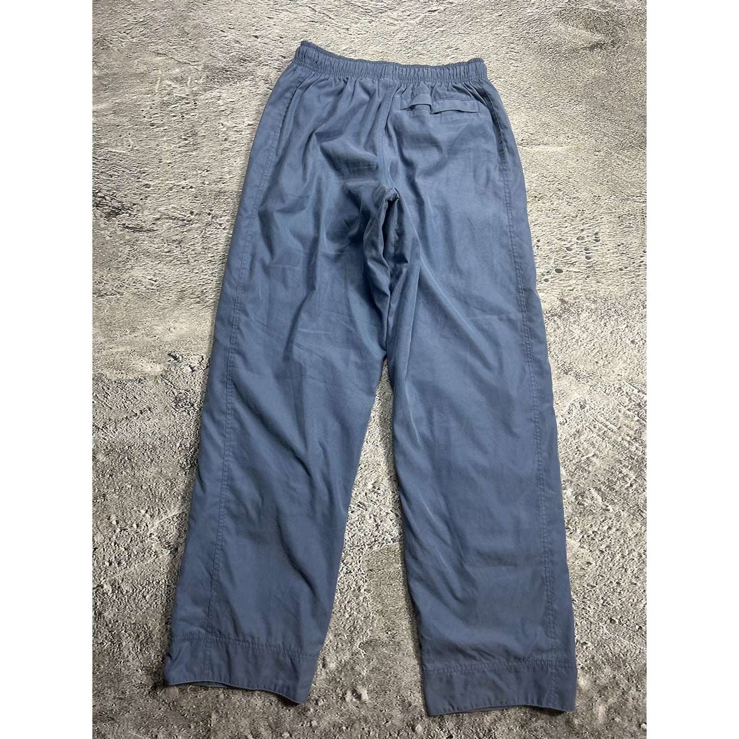 Nike vintage blue nylon track pants small logo drill Y2K