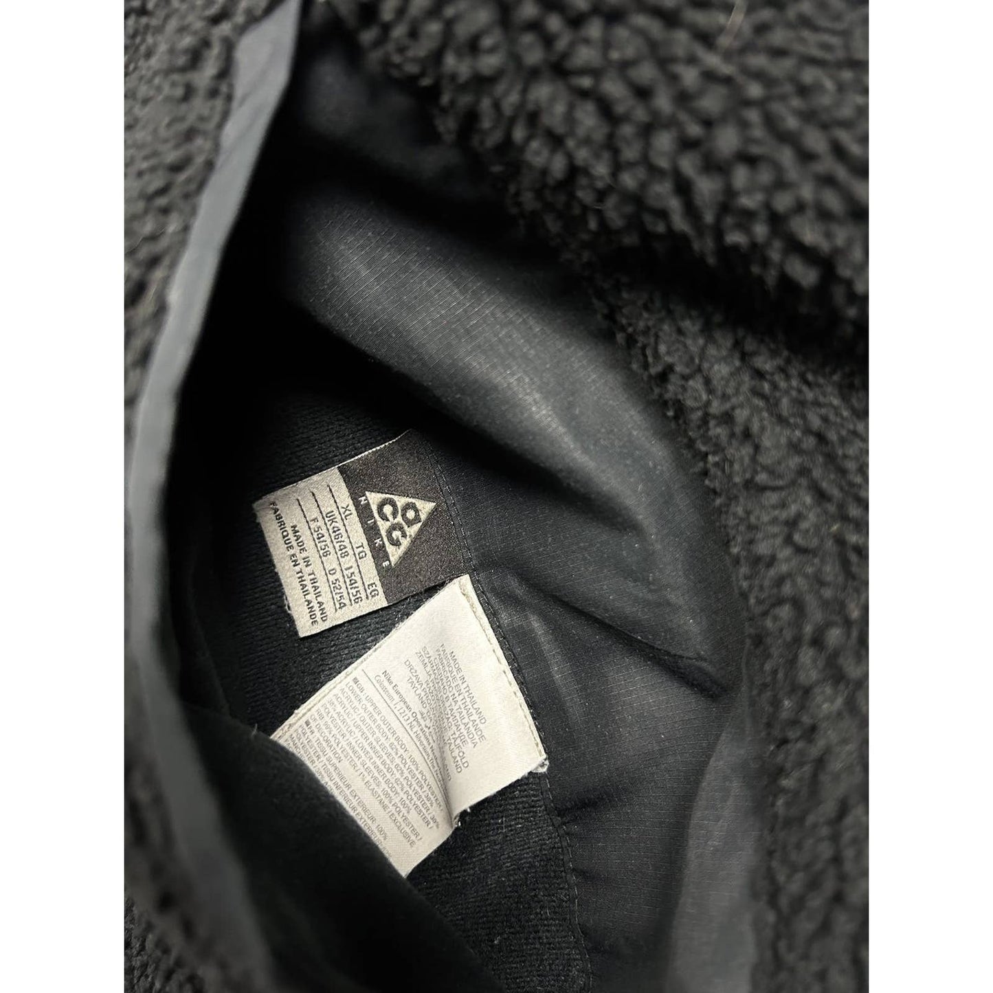 Nike ACG fleece jacket reversible black sherpa vintage