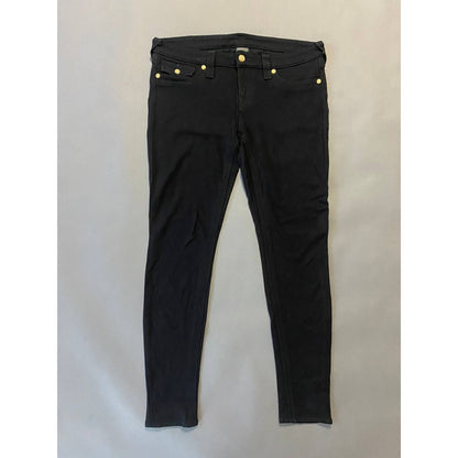 True Religion black gold pants Y2K stretchy slim