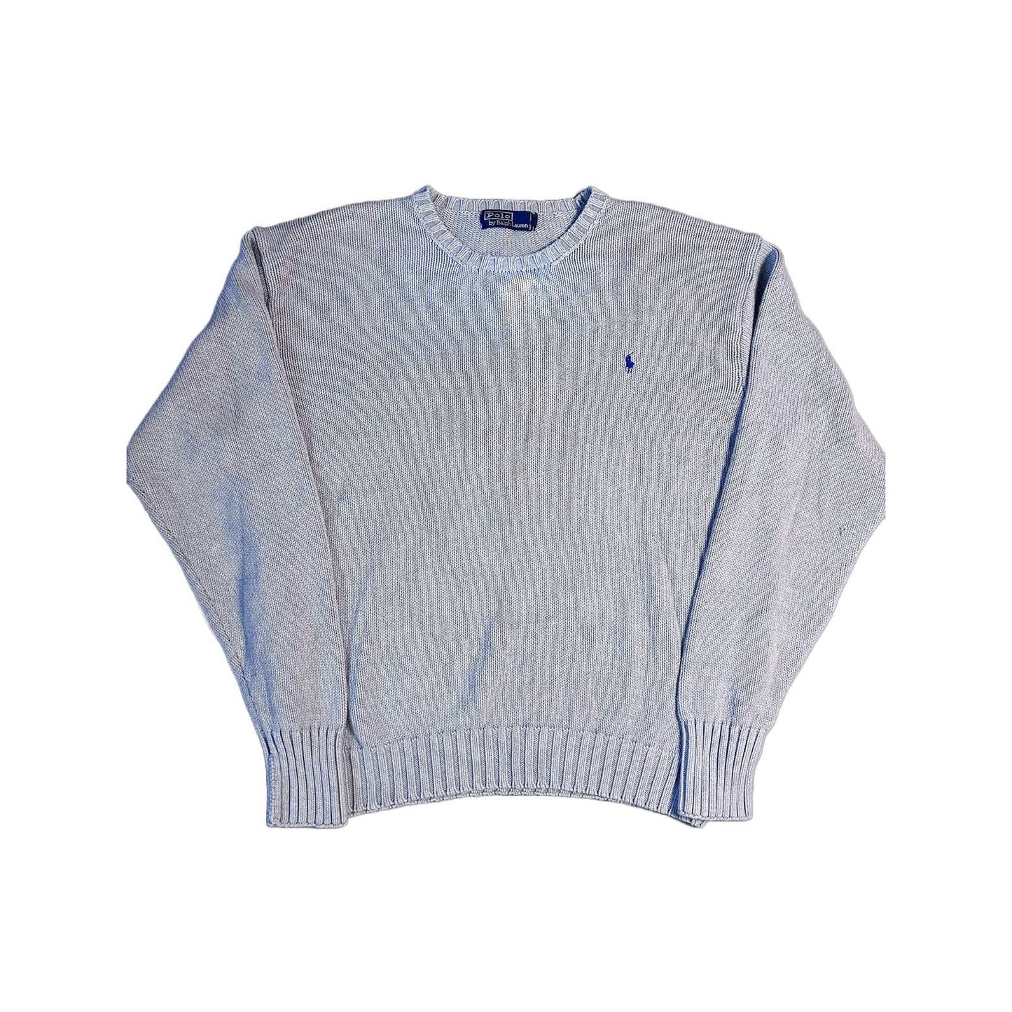 Polo Ralph Lauren baby blue sweater vintage knit