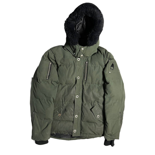 Moose Knuckles parka jacket khaki puffer green